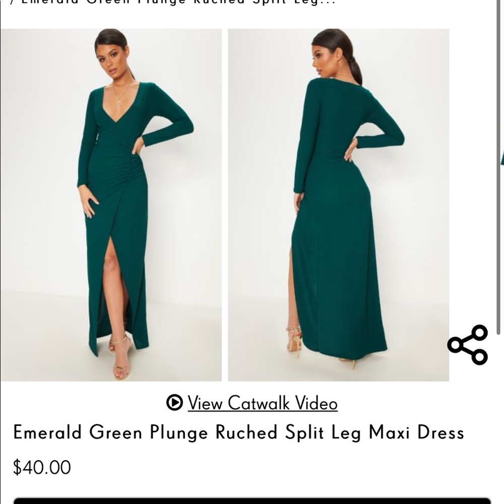 Emerald Green Formal Maxi Dress